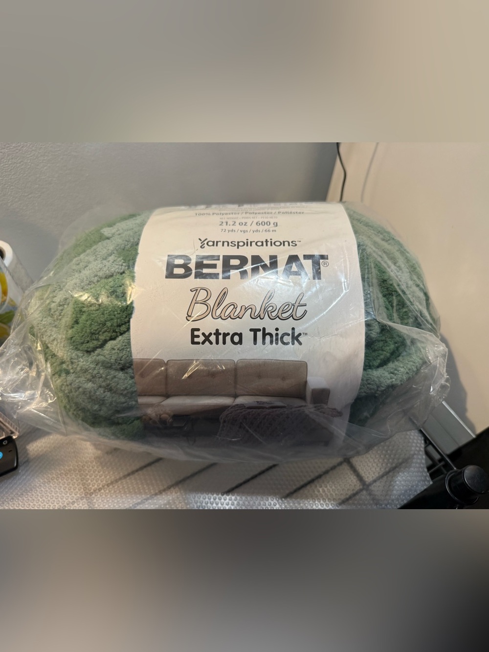 NWT Bernat Blanket Extra Thick Jumbo #7 Underbrush Yarn - 72 Yards (Lot of 2)